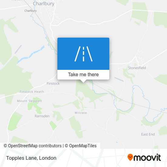 Topples Lane map