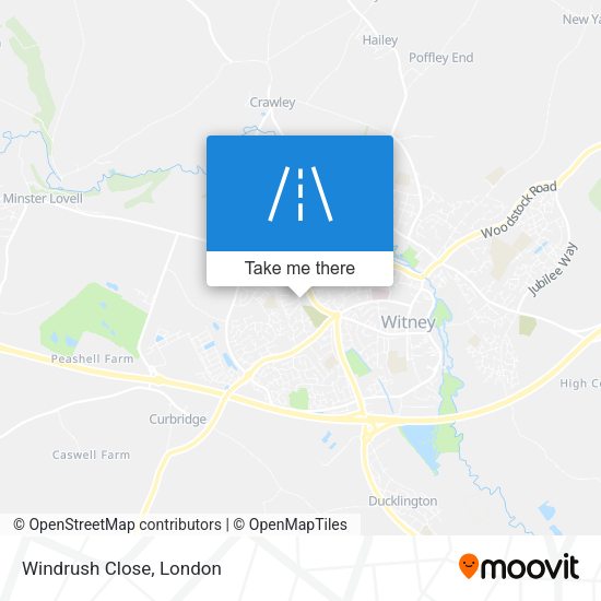 Windrush Close map