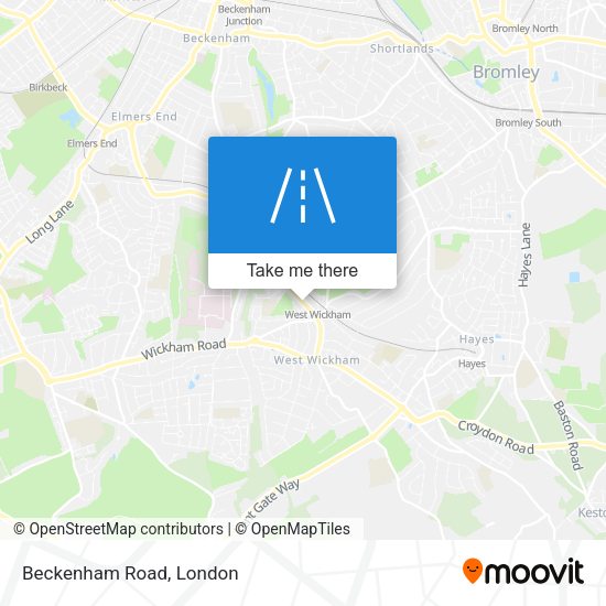 Beckenham Road map