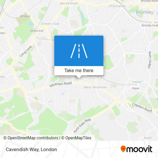 Cavendish Way map