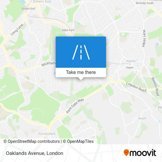 Oaklands Avenue map