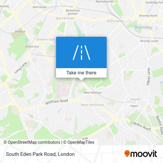 South Eden Park Road map