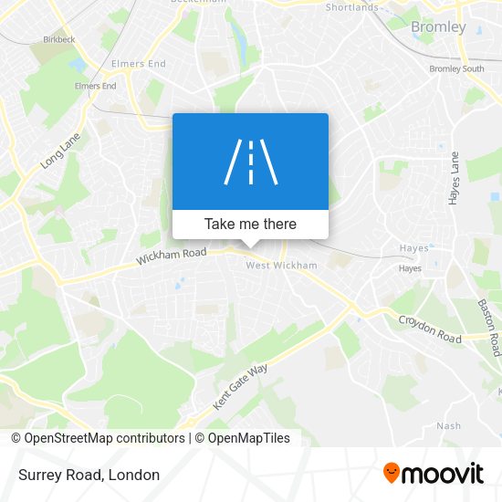 Surrey Road map