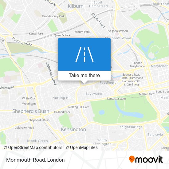 Monmouth Road map
