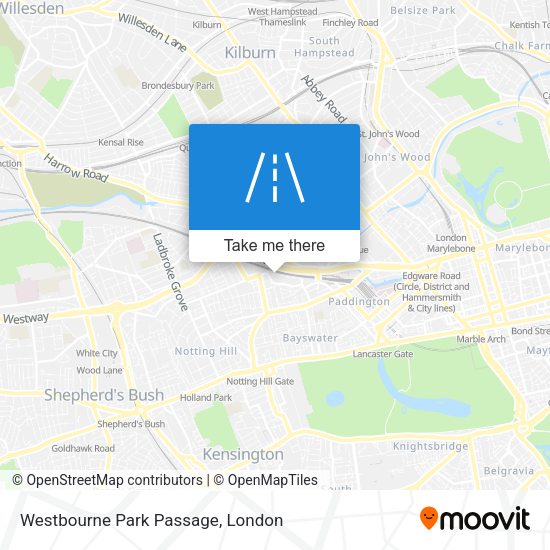 Westbourne Park Passage map