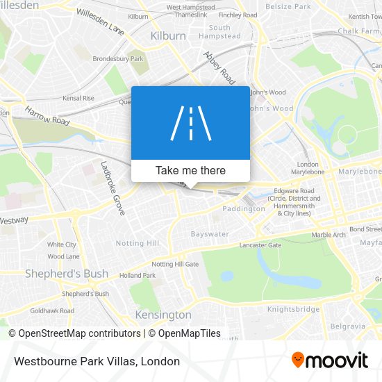 Westbourne Park Villas map