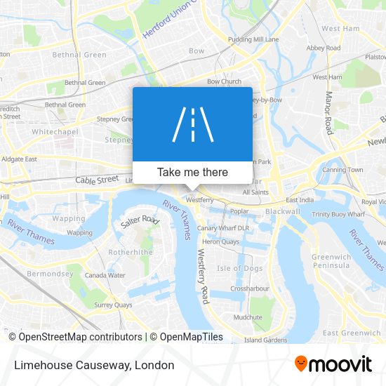 Limehouse Causeway map
