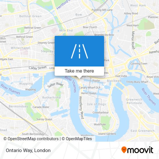 Ontario Way map