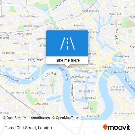 Three Colt Street map