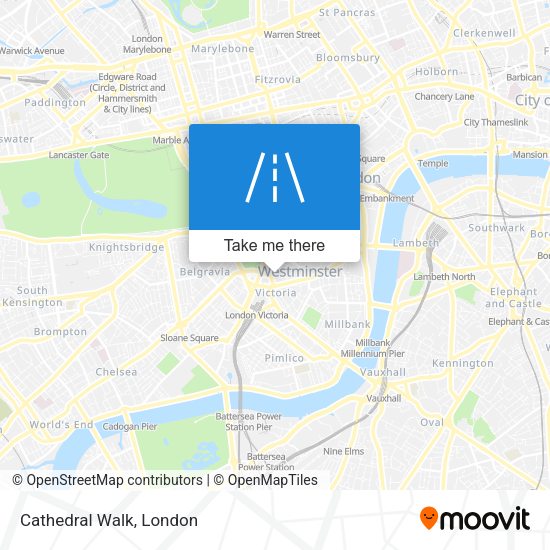 Cathedral Walk map