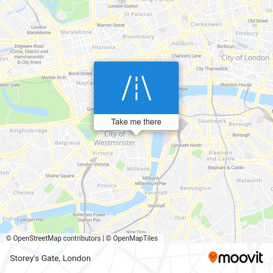 Storey's Gate map