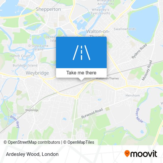 Ardesley Wood map
