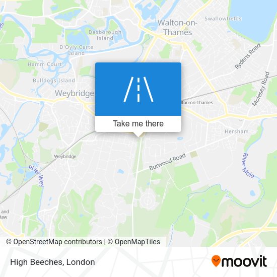 High Beeches map