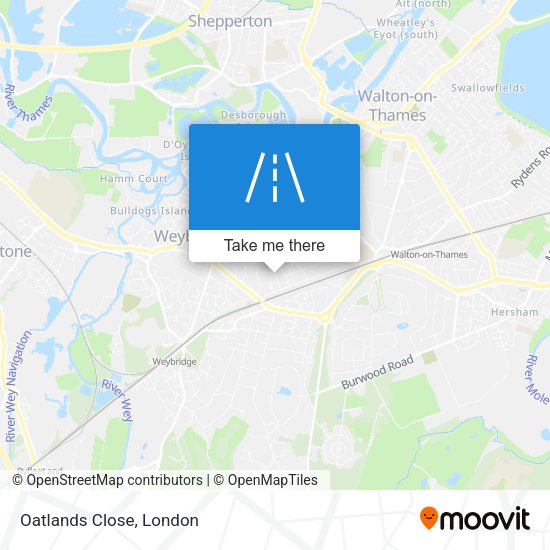 Oatlands Close map