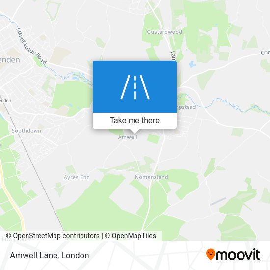 Amwell Lane map