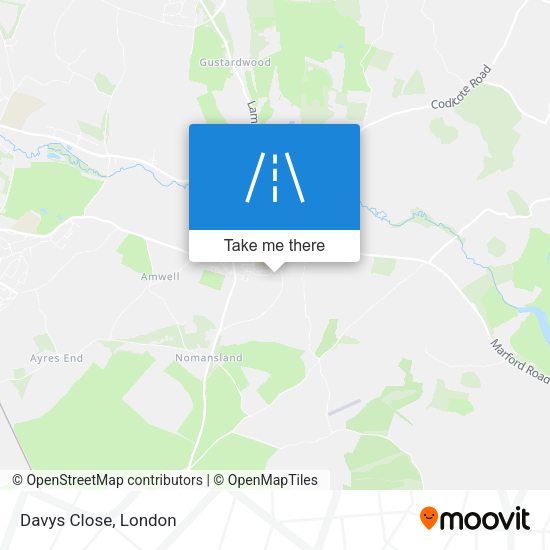 Davys Close map