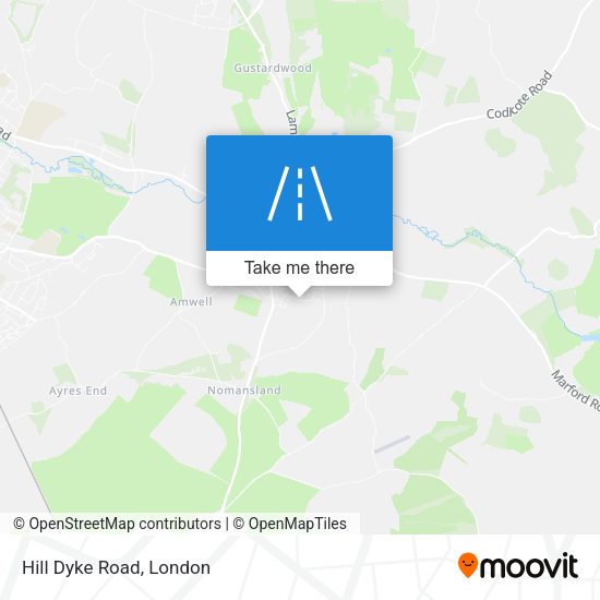 Hill Dyke Road map