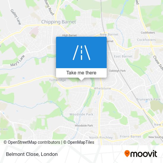 Belmont Close map