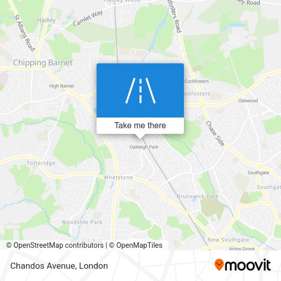 Chandos Avenue map