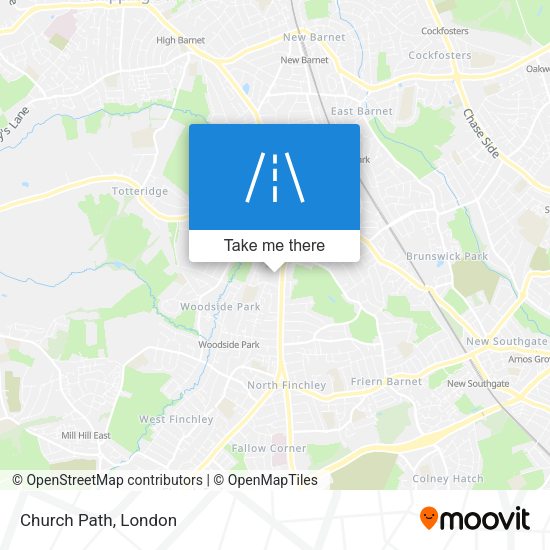 Church Path map