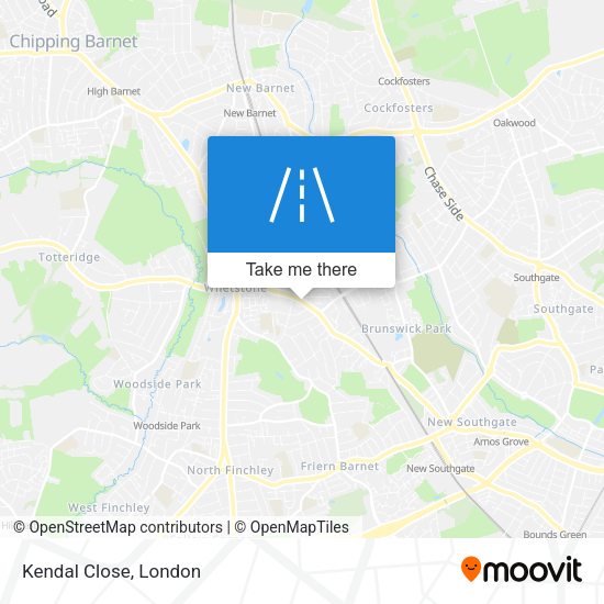 Kendal Close map