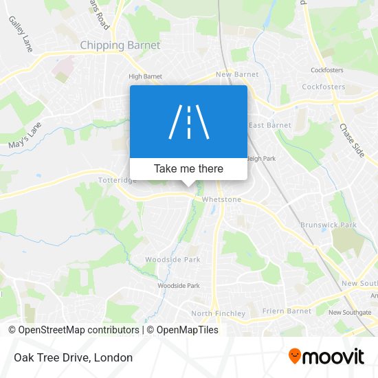 Oak Tree Drive map