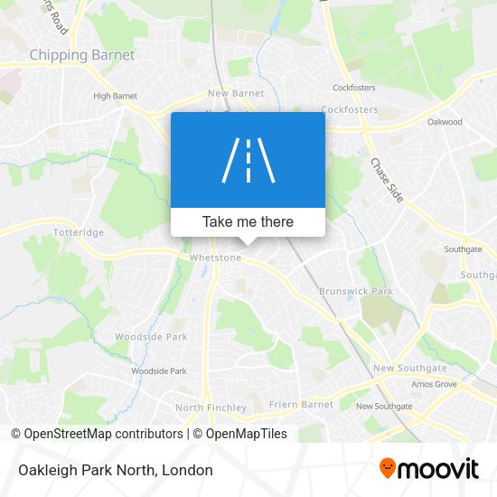 Oakleigh Park North map