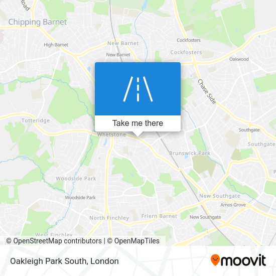 Oakleigh Park South map