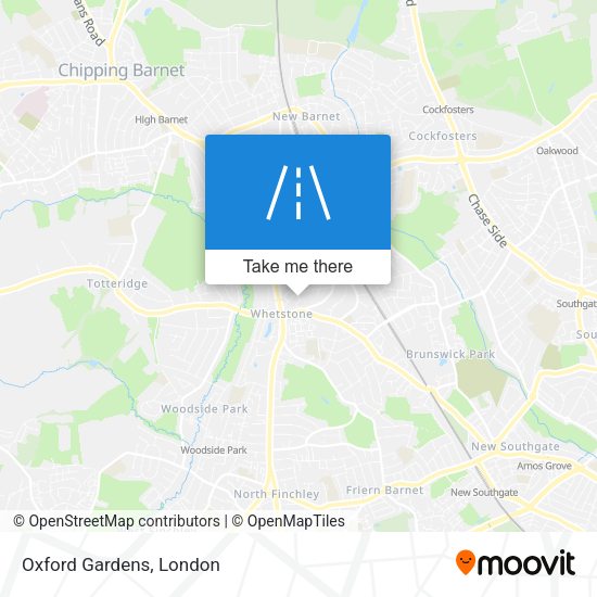 Oxford Gardens map
