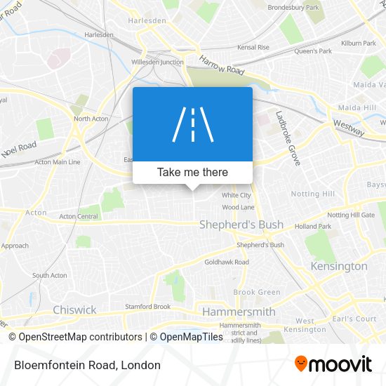 Bloemfontein Road map