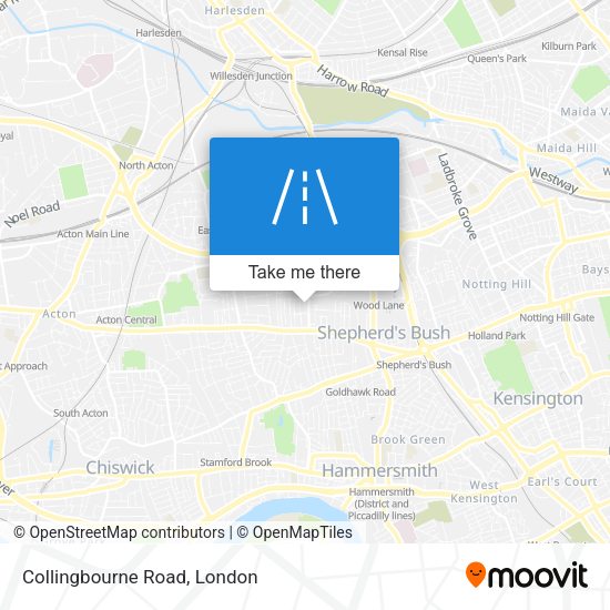 Collingbourne Road map