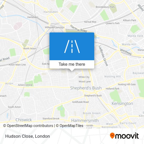 Hudson Close map