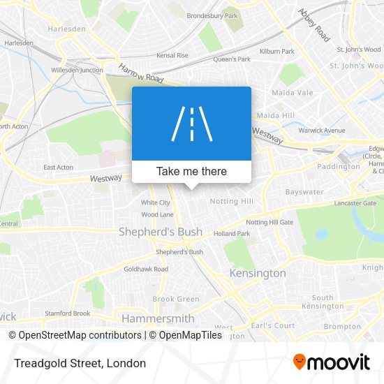 Treadgold Street map