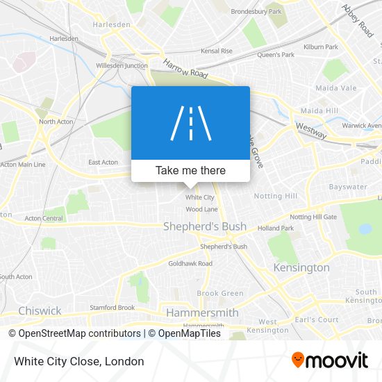 White City Close map