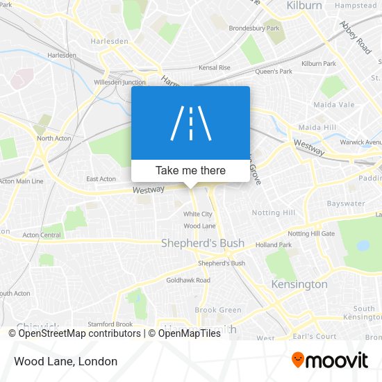 Wood Lane map