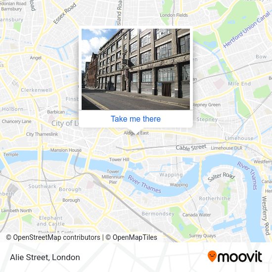 Alie Street map