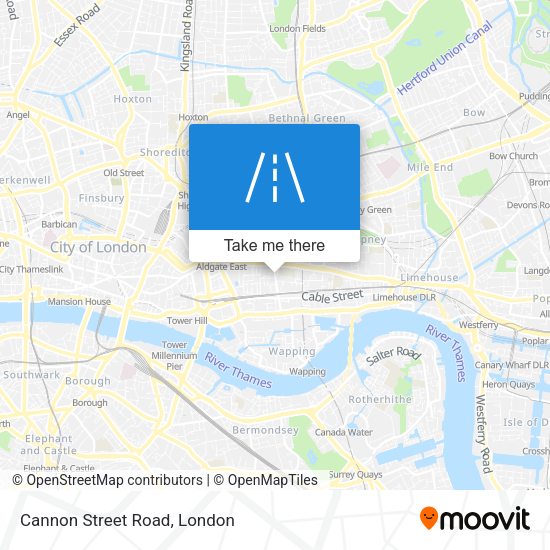 Cannon Street Road map