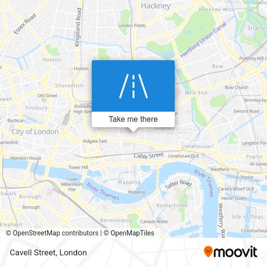 Cavell Street map