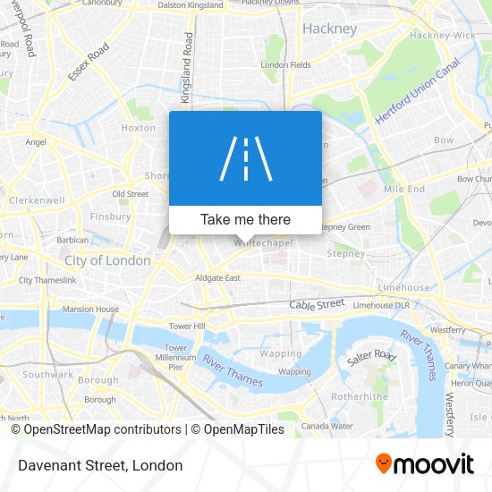 Davenant Street map