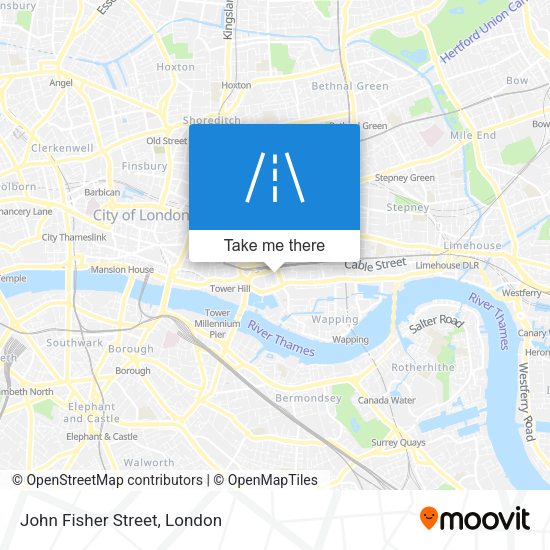 John Fisher Street map