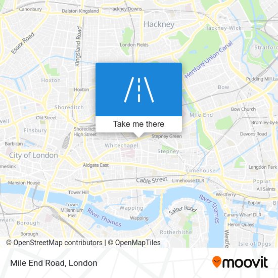 Mile End Road map