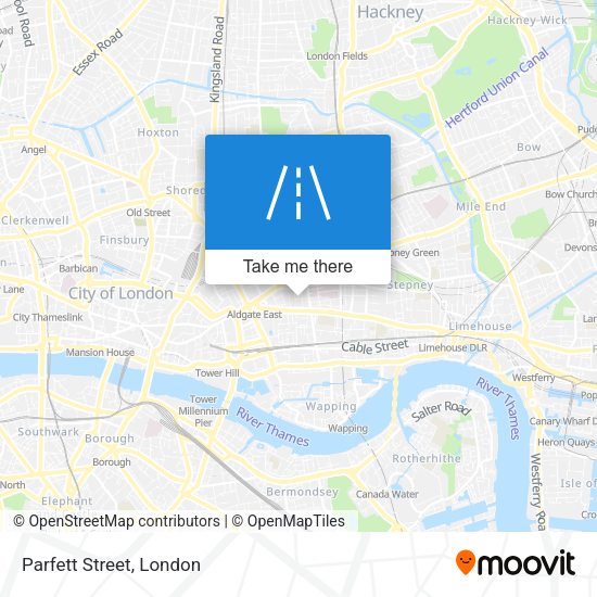 Parfett Street map