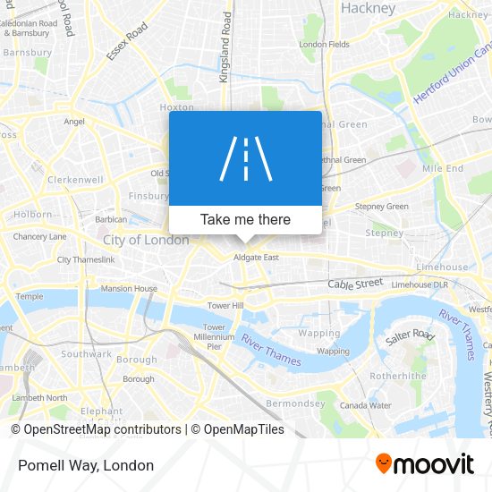 Pomell Way map