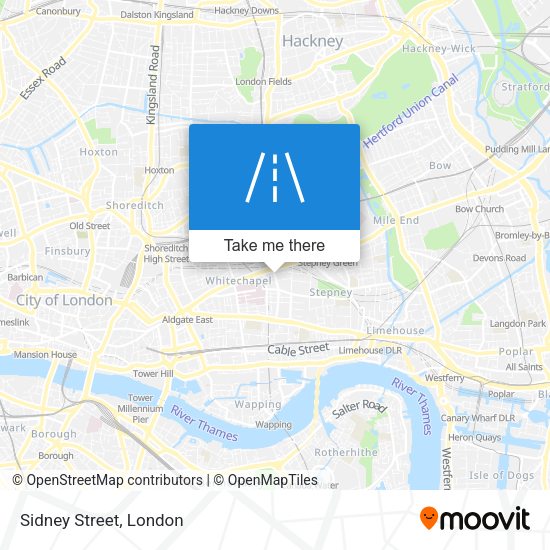 Sidney Street map