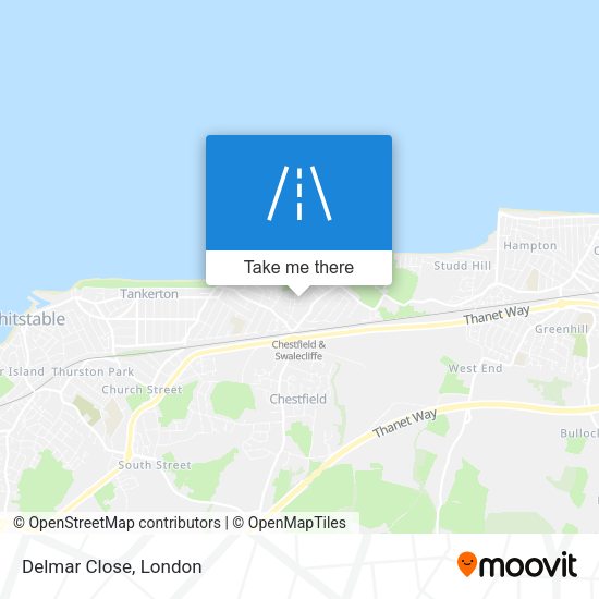 Delmar Close map