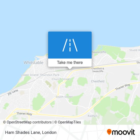 Ham Shades Lane map