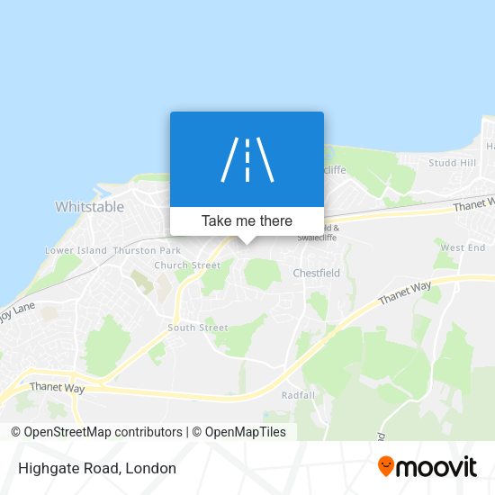 Highgate Road map