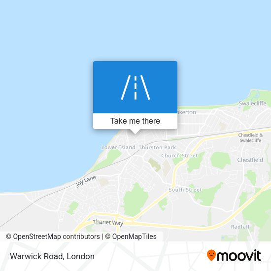 Warwick Road map
