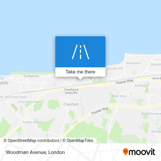 Woodman Avenue map