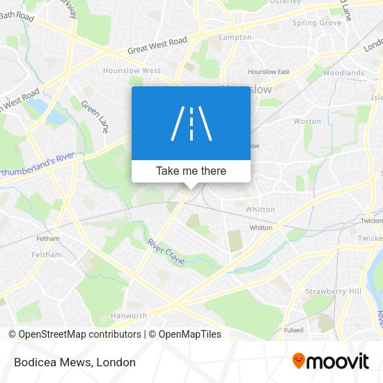 Bodicea Mews map